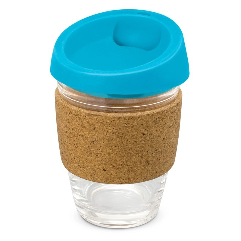 Metro 340ml Glass Coffee Cup with Cork Band