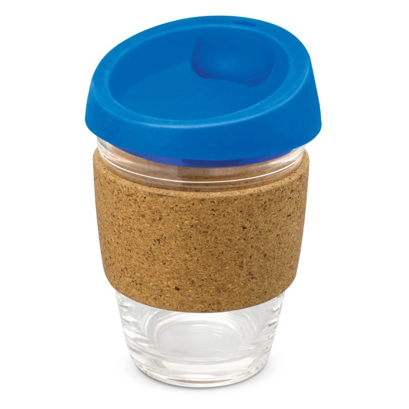 Metro 340ml Glass Coffee Cup with Cork Band