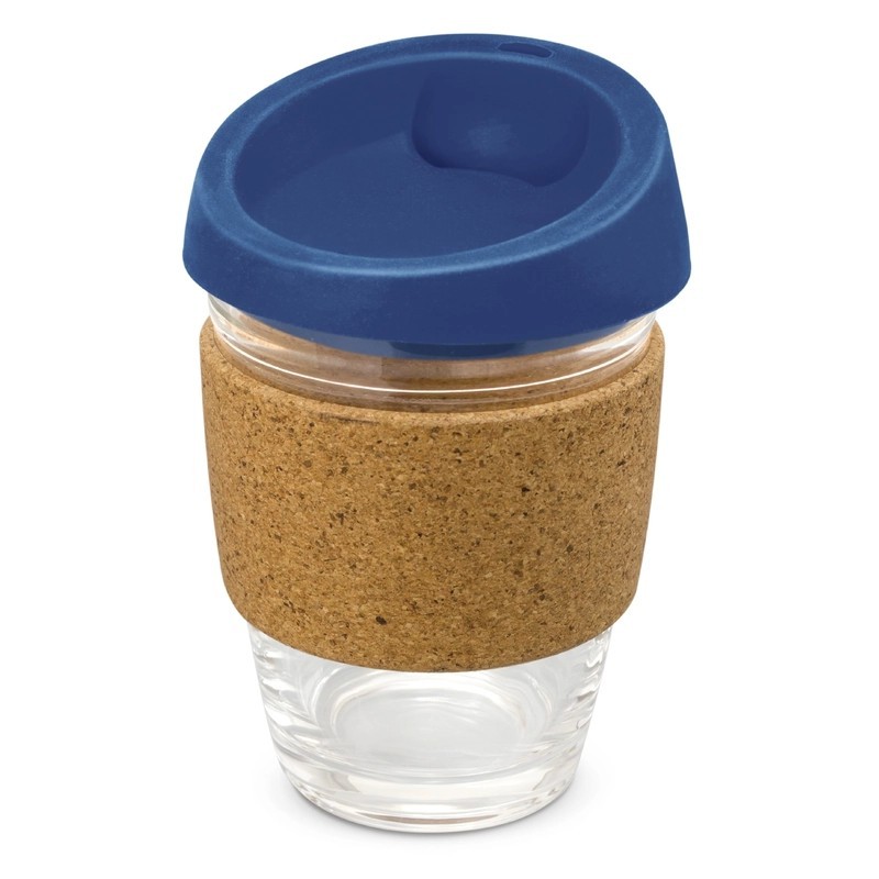 Metro 340ml Glass Coffee Cup with Cork Band
