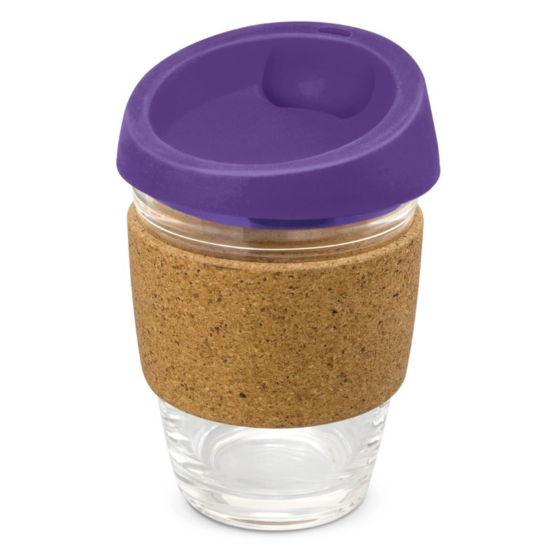 Metro 340ml Glass Coffee Cup with Cork Band