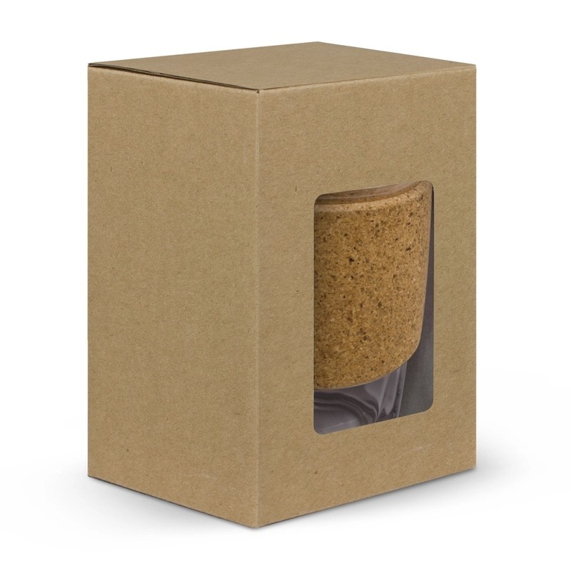 Metro 340ml Glass Coffee Cup with Cork Band