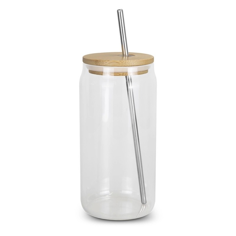 Fallon 550ml Bamboo Lid Glass Tumbler