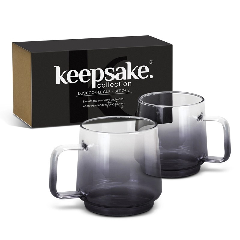 Keepsake Dusk 2 Piece Borosilicate Coffee Cup Set