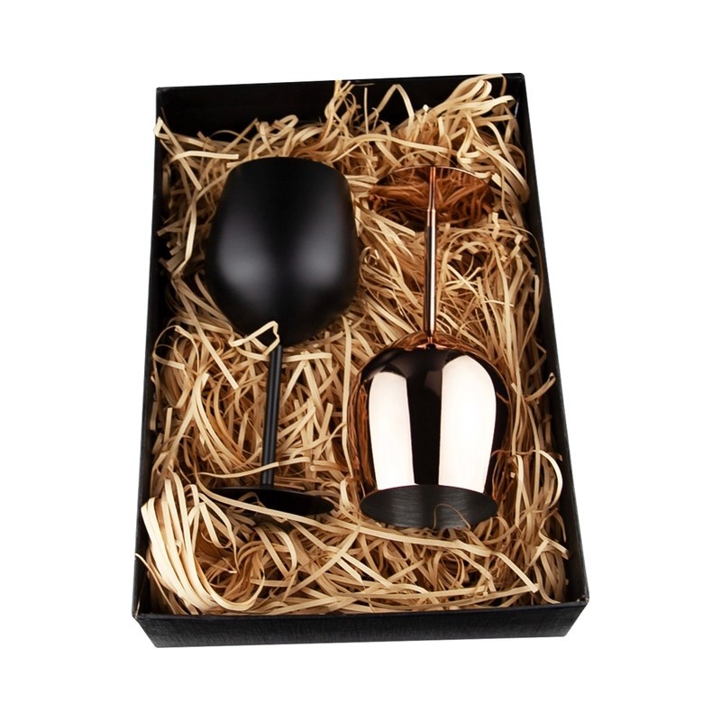 Bella 2 Piece Stainless Steel Wine Glass Set