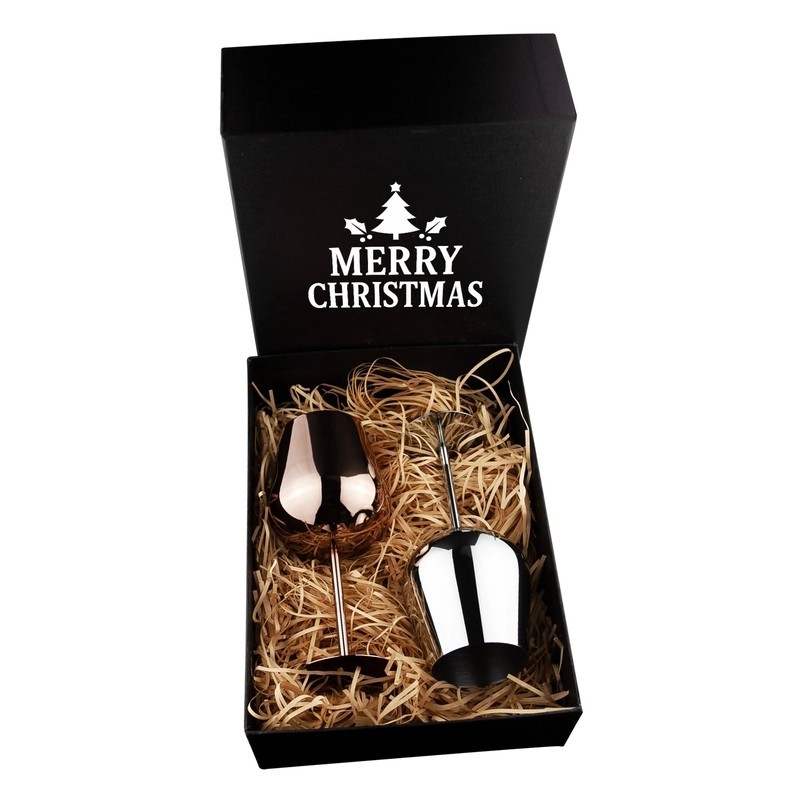 Bula Vinaka Stainless Steel Wine Glass Gift Set